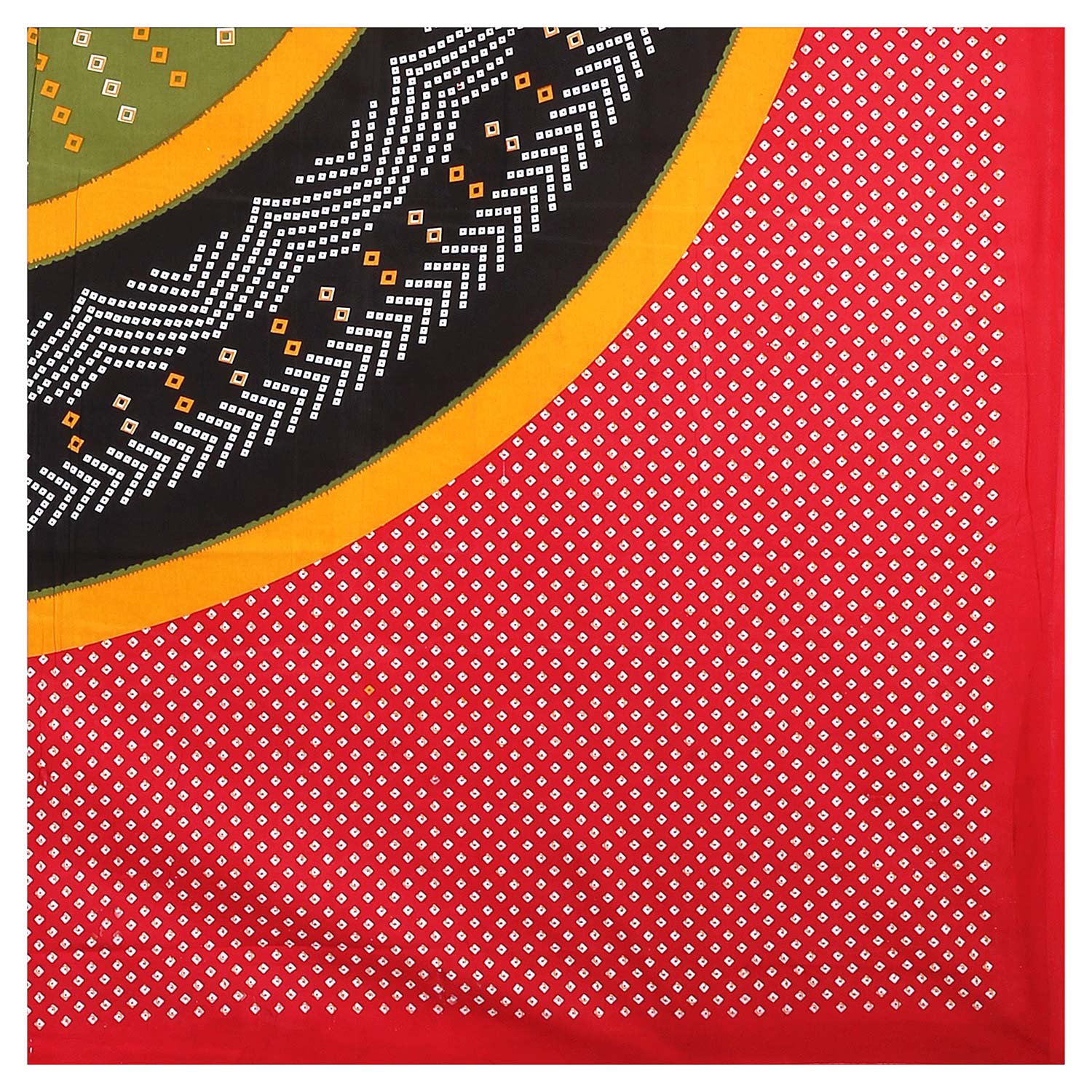 Mandala Circle Print Double Bedsheet – Red Edition