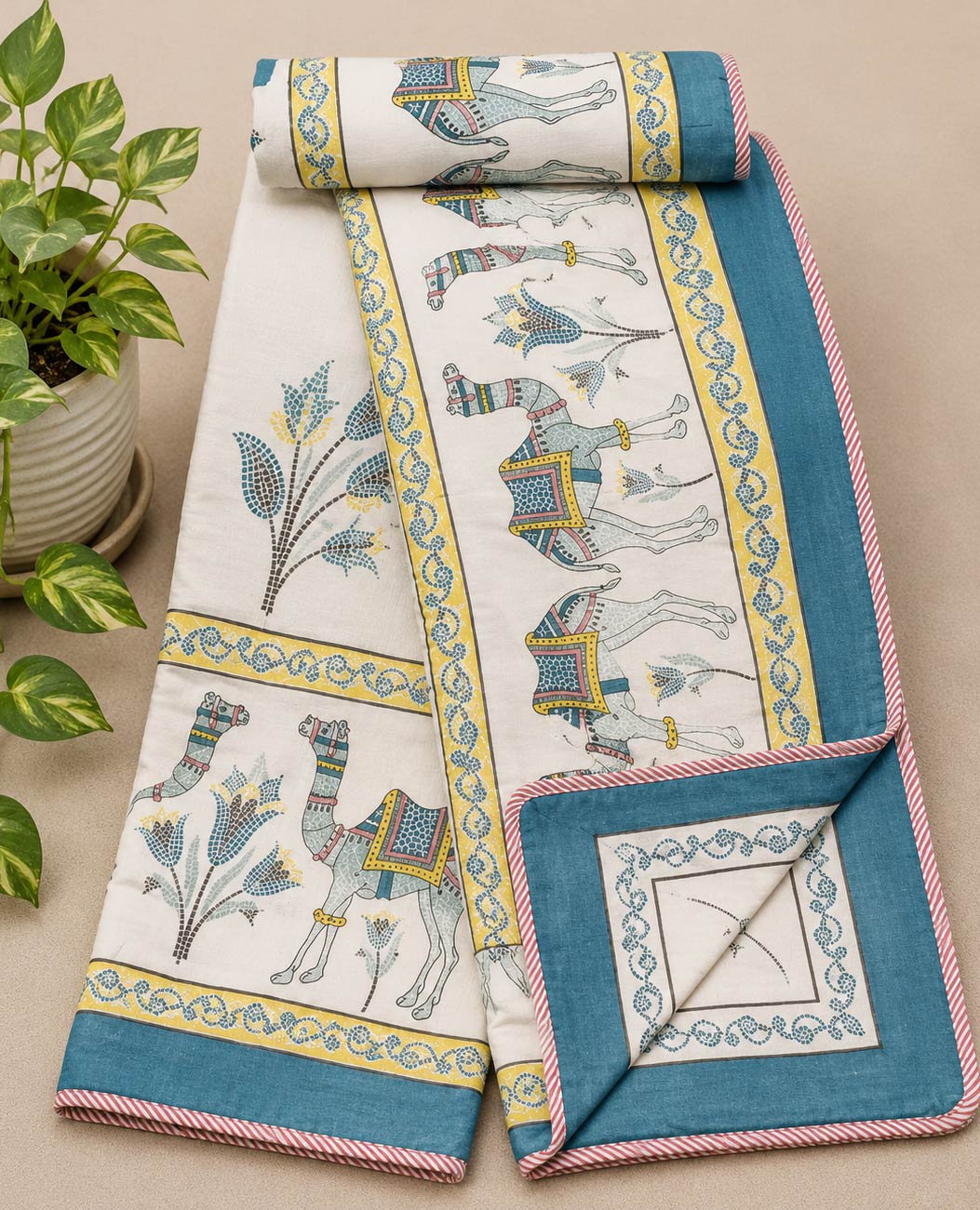 Royal Camel Trail Pure Cotton Malmal Double Dohar