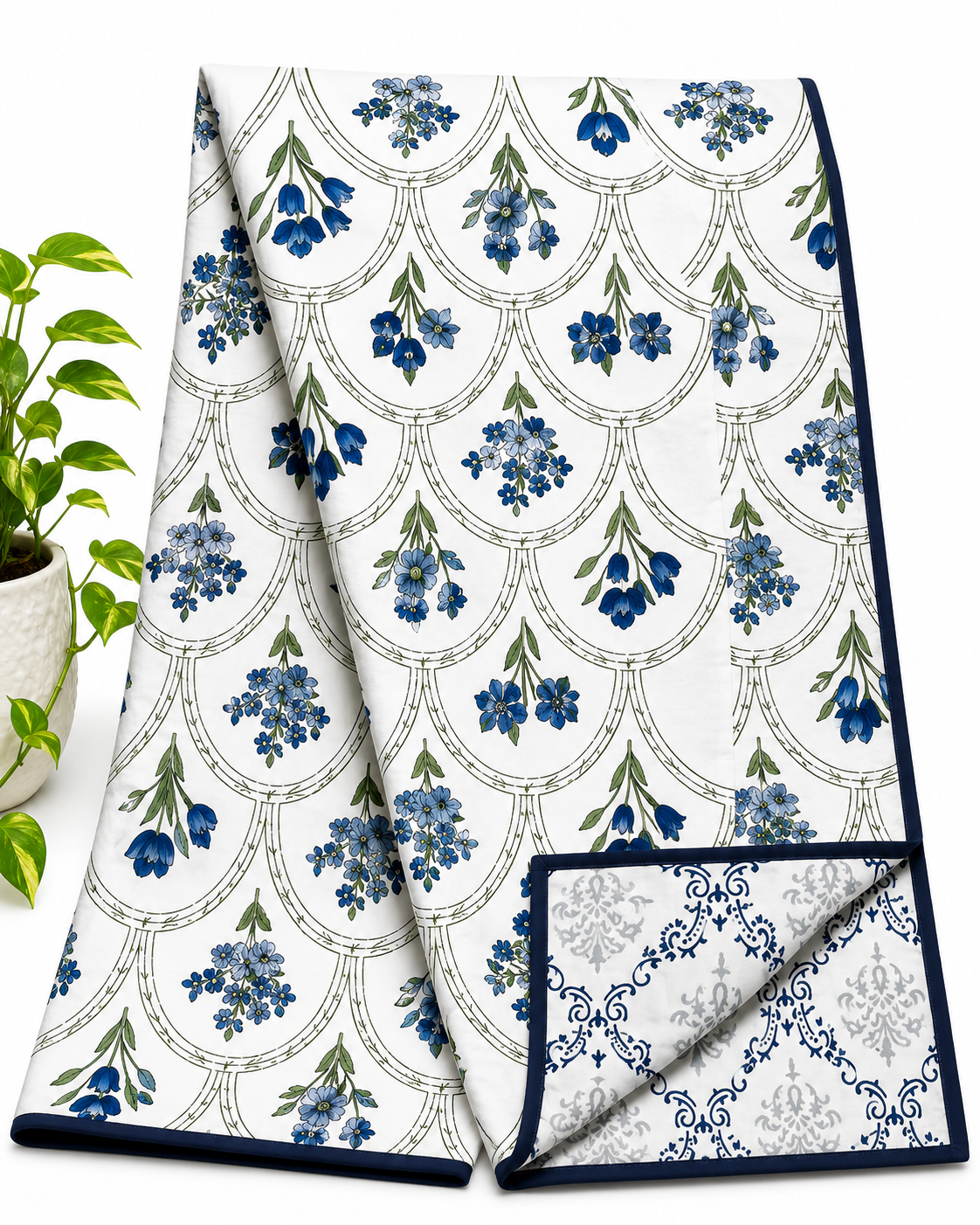 Bluebell Blossom Pure Cotton Malmal Double Dohar
