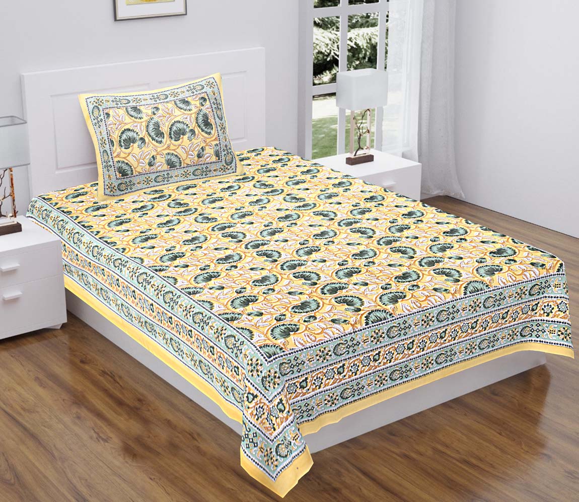 Dream Floral Print Cotton Single Bedsheet