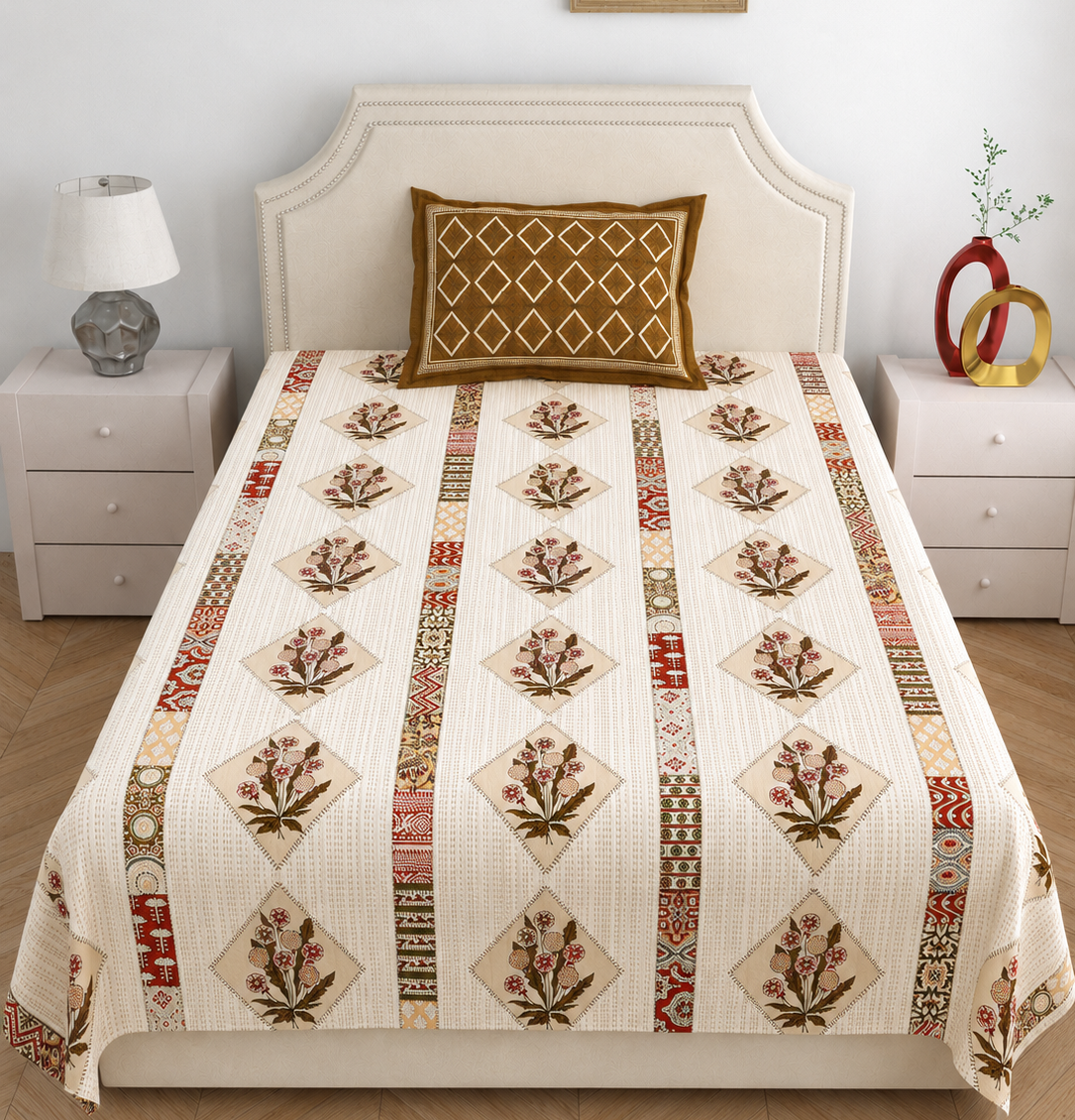 Rustic Blossom Single Bedsheet