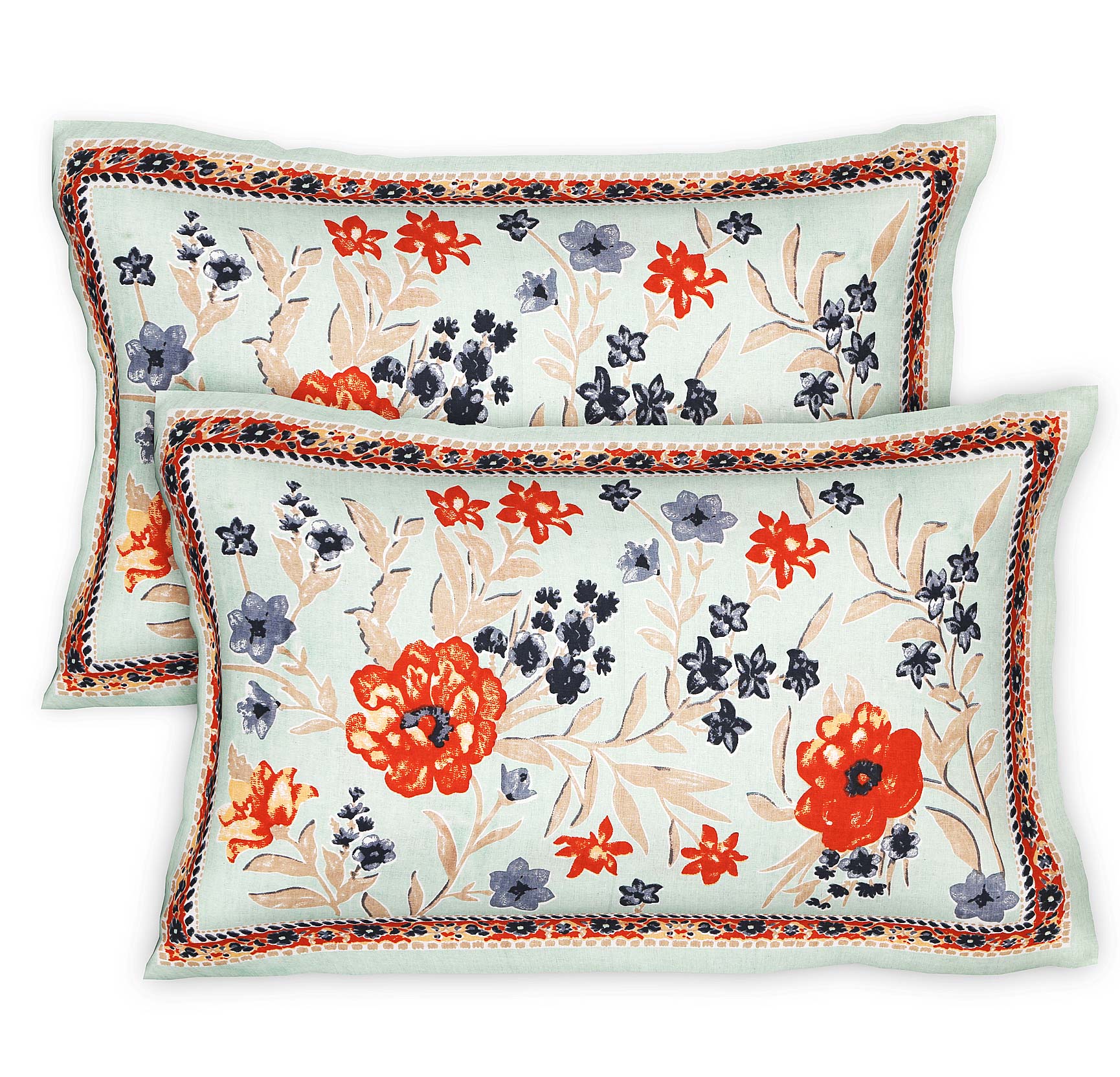 Vintage Floral Print Double Bedsheet