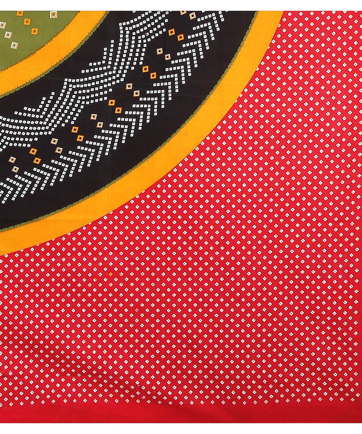 Mandala Circle Print Double Bedsheet – Red Edition