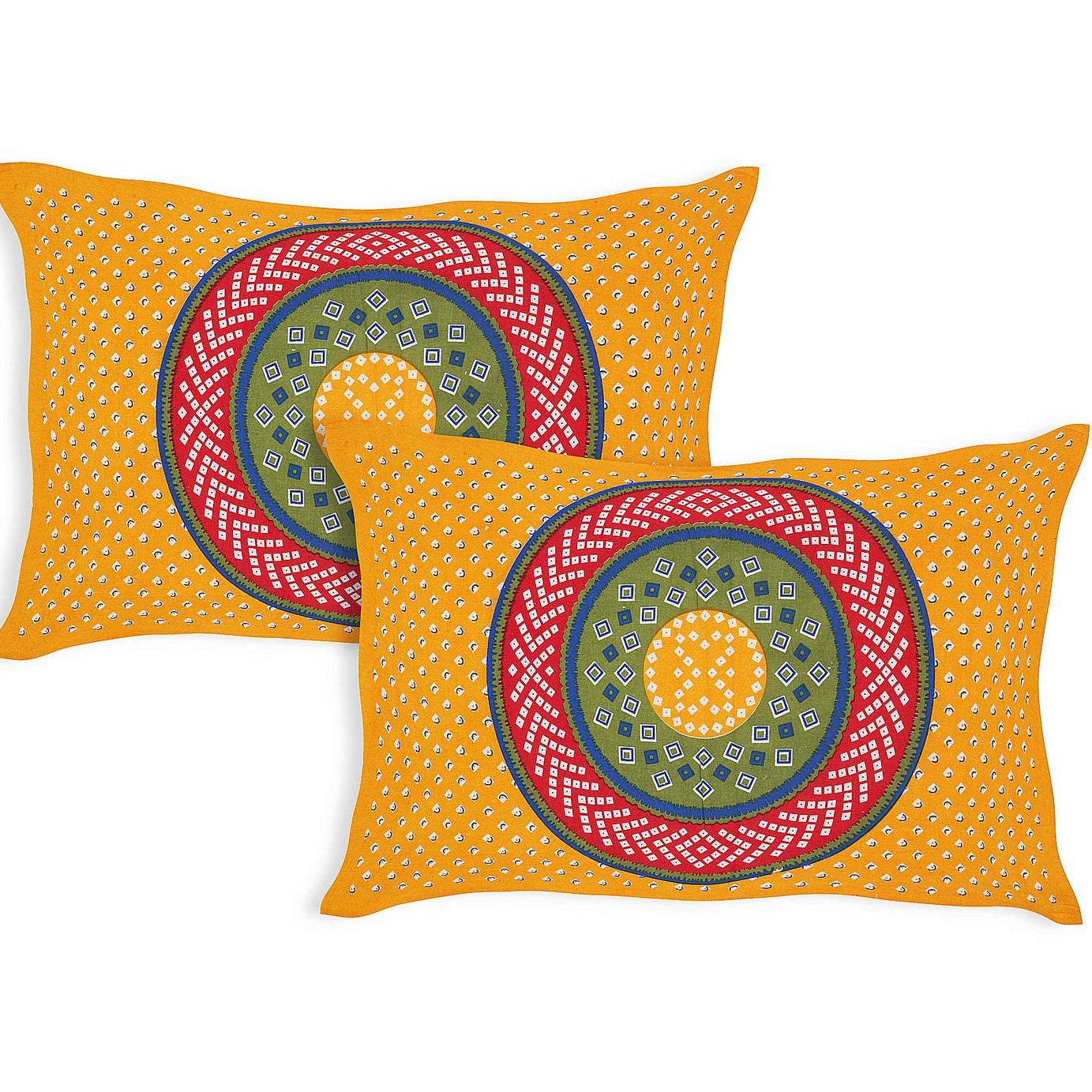 Mandala Circle Print Double Bedsheet – Multicolor Edition