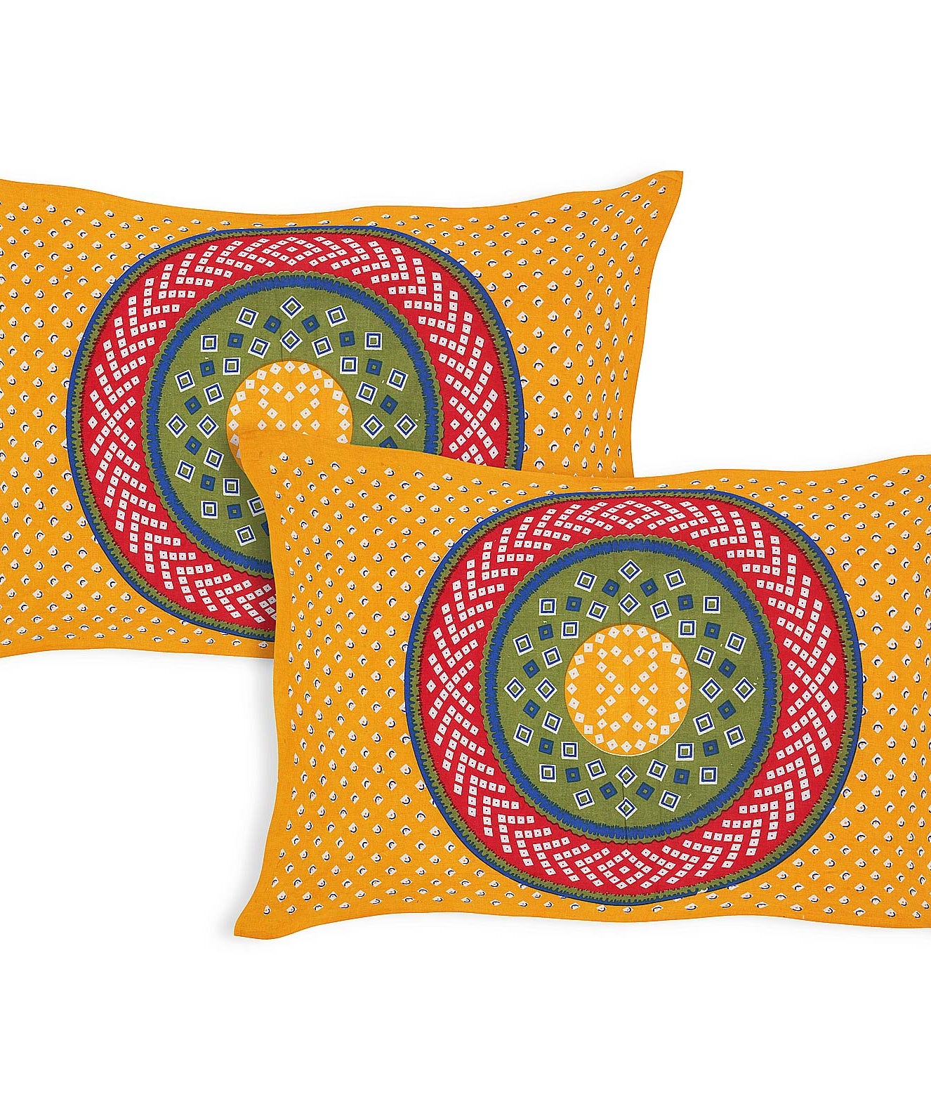 Mandala Circle Print Double Bedsheet – Multicolor Edition