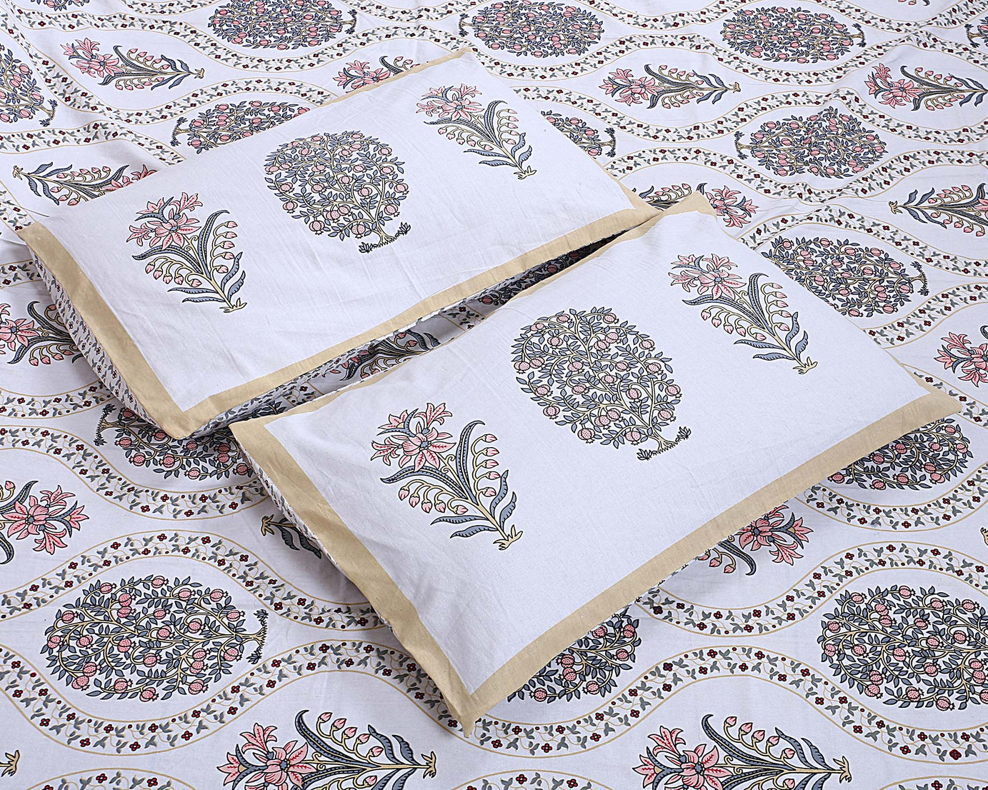 Paisley Floral Print Double Bedsheet