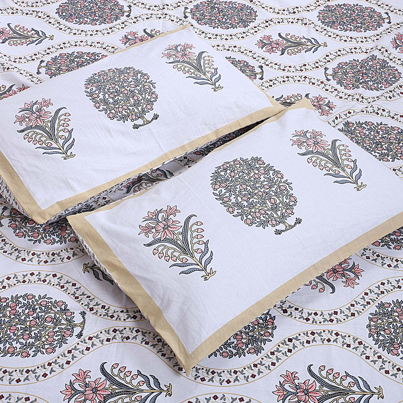 Paisley Floral Print Double Bedsheet