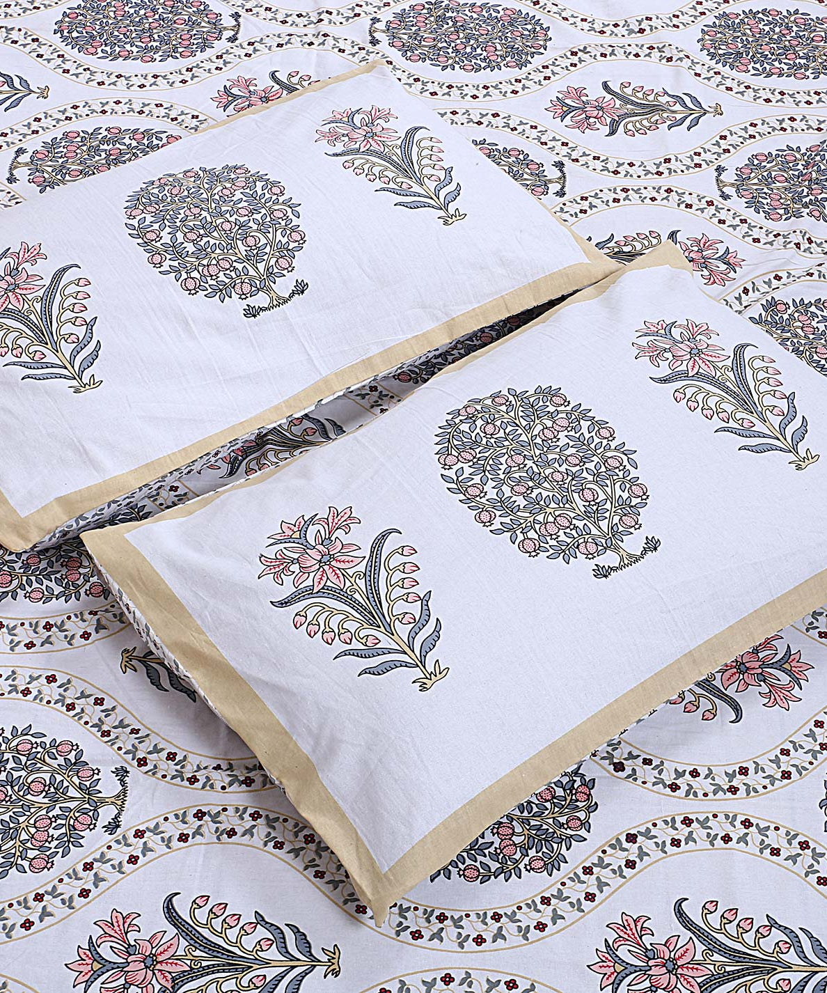Paisley Floral Print Double Bedsheet