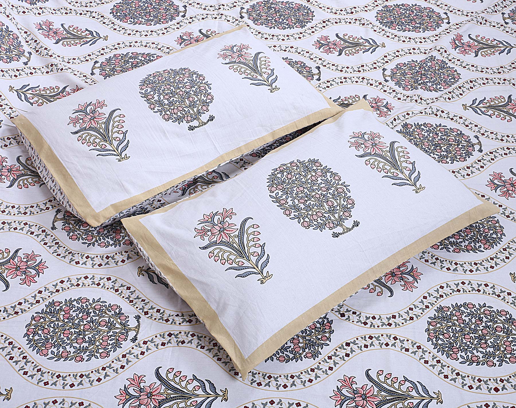 Paisley Floral Print Double Bedsheet