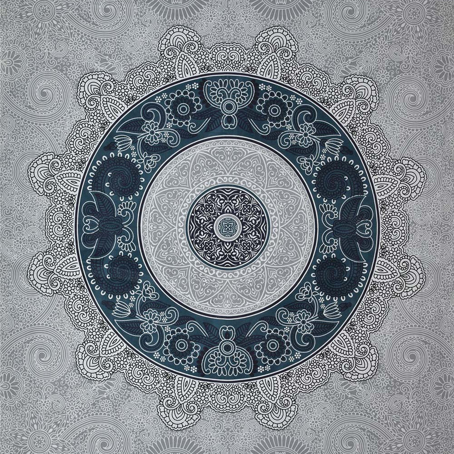 Blue Mandala Print King Size 100x108 Cotton Bedsheet