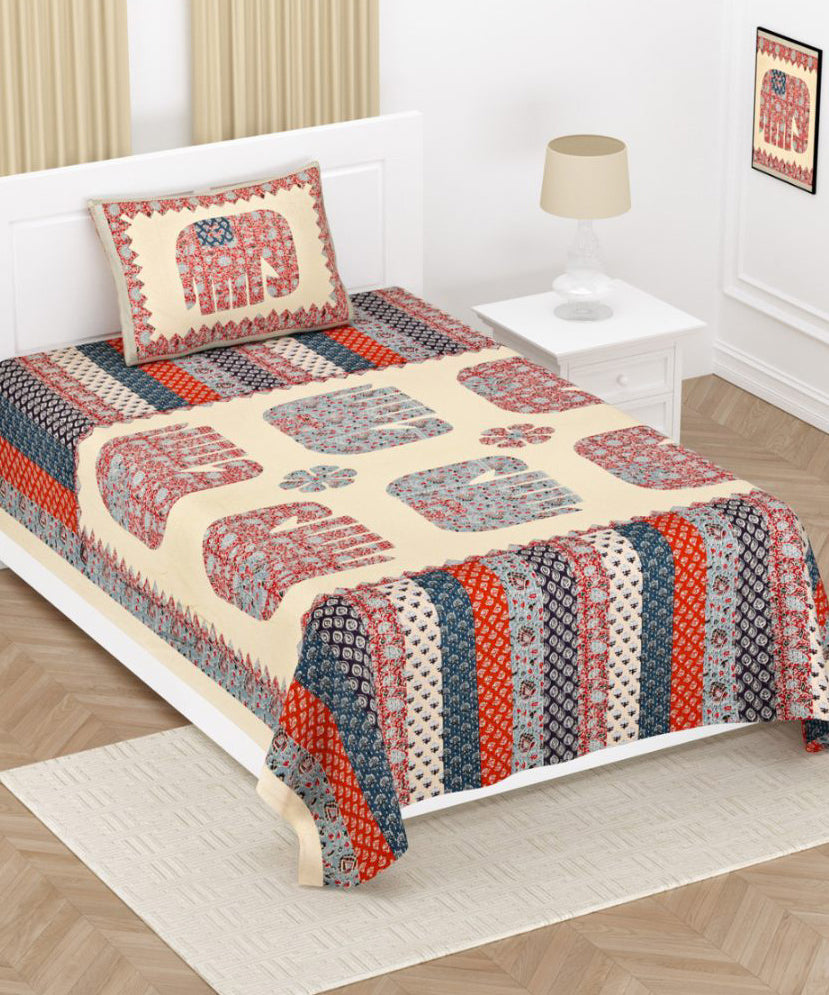 Elephant Parade Cotton Single Bedsheet