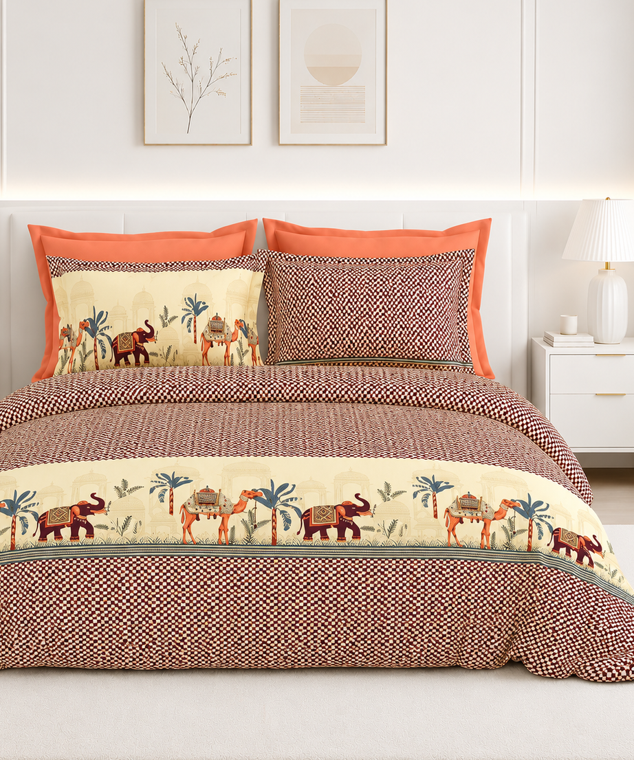Royal Safari Premium Cotton Bedsheet Set