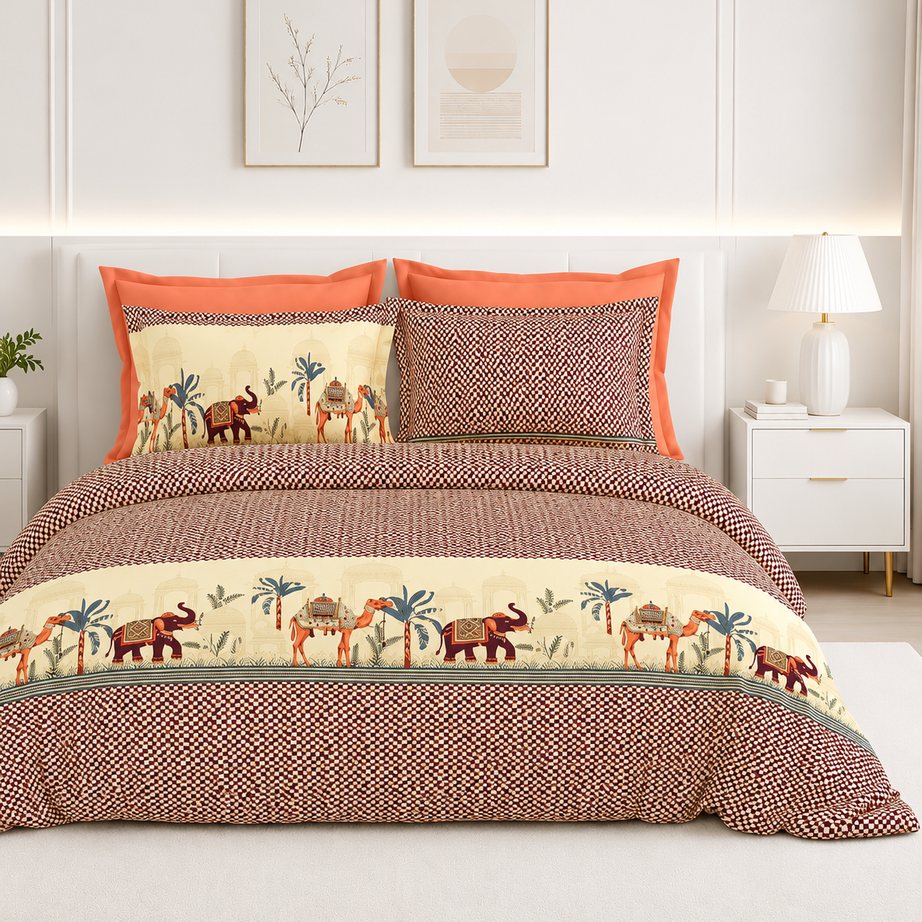 Royal Safari Premium Cotton Bedsheet Set