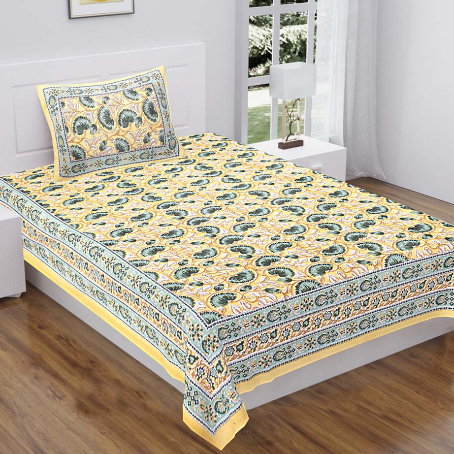 Dream Floral Print Cotton Single Bedsheet