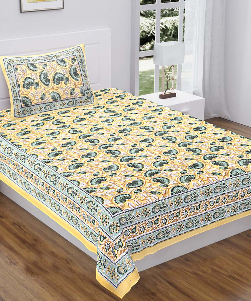 Dream Floral Print Cotton Single Bedsheet