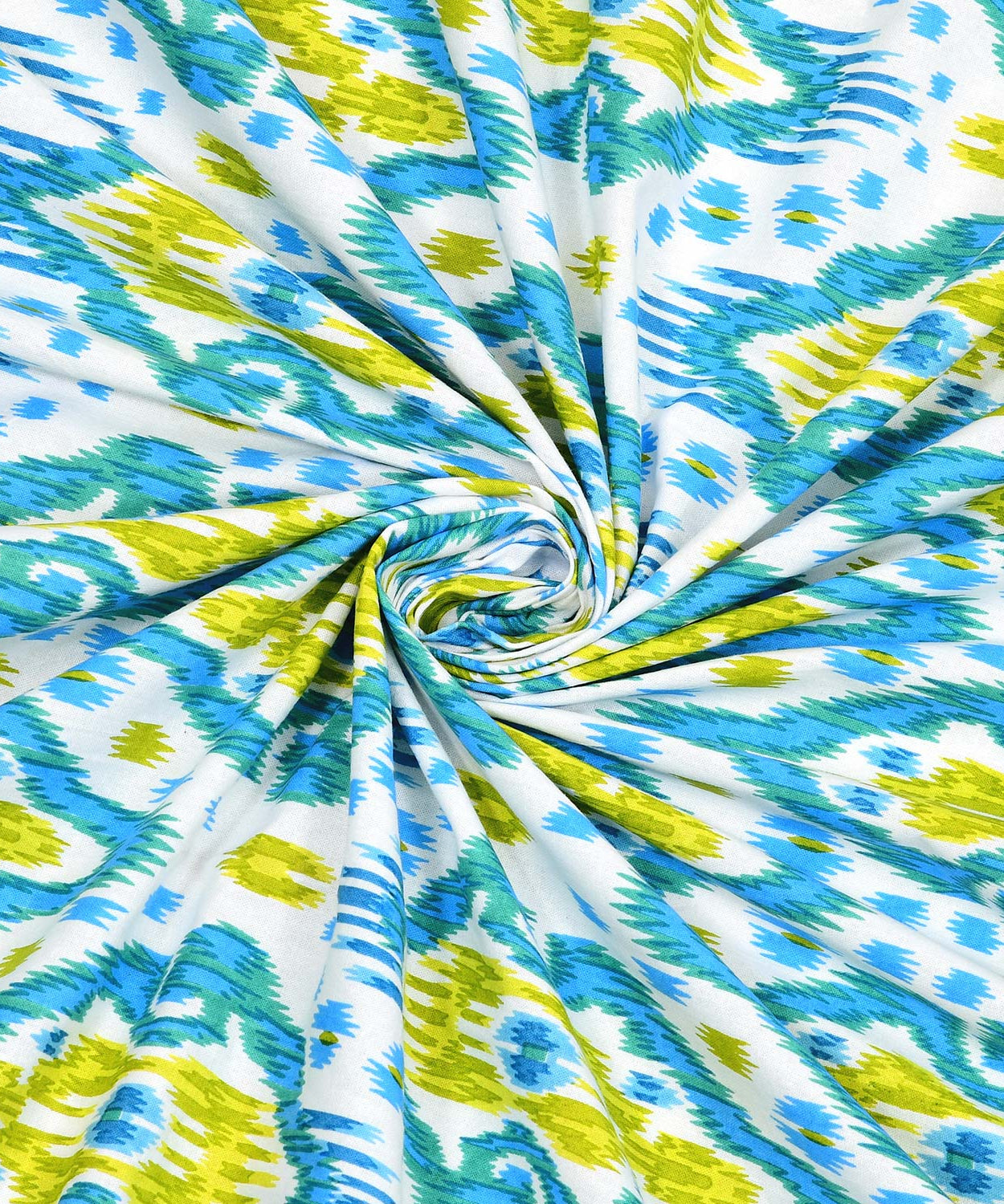 Ekkat Royale Cream King Size Bedsheet - Green
