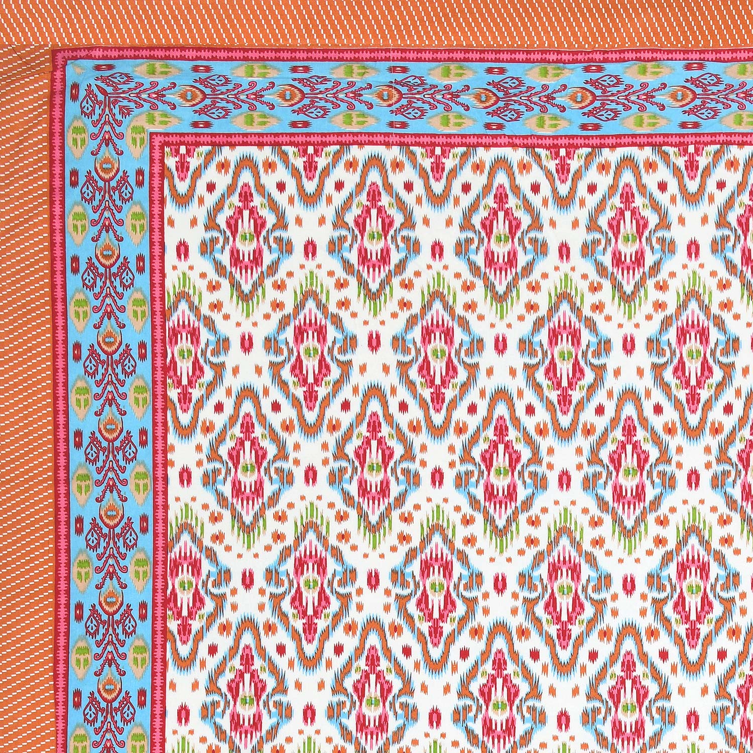 Ekkat Royale Orange Pink King Size Bedsheet – 100x108 Inch