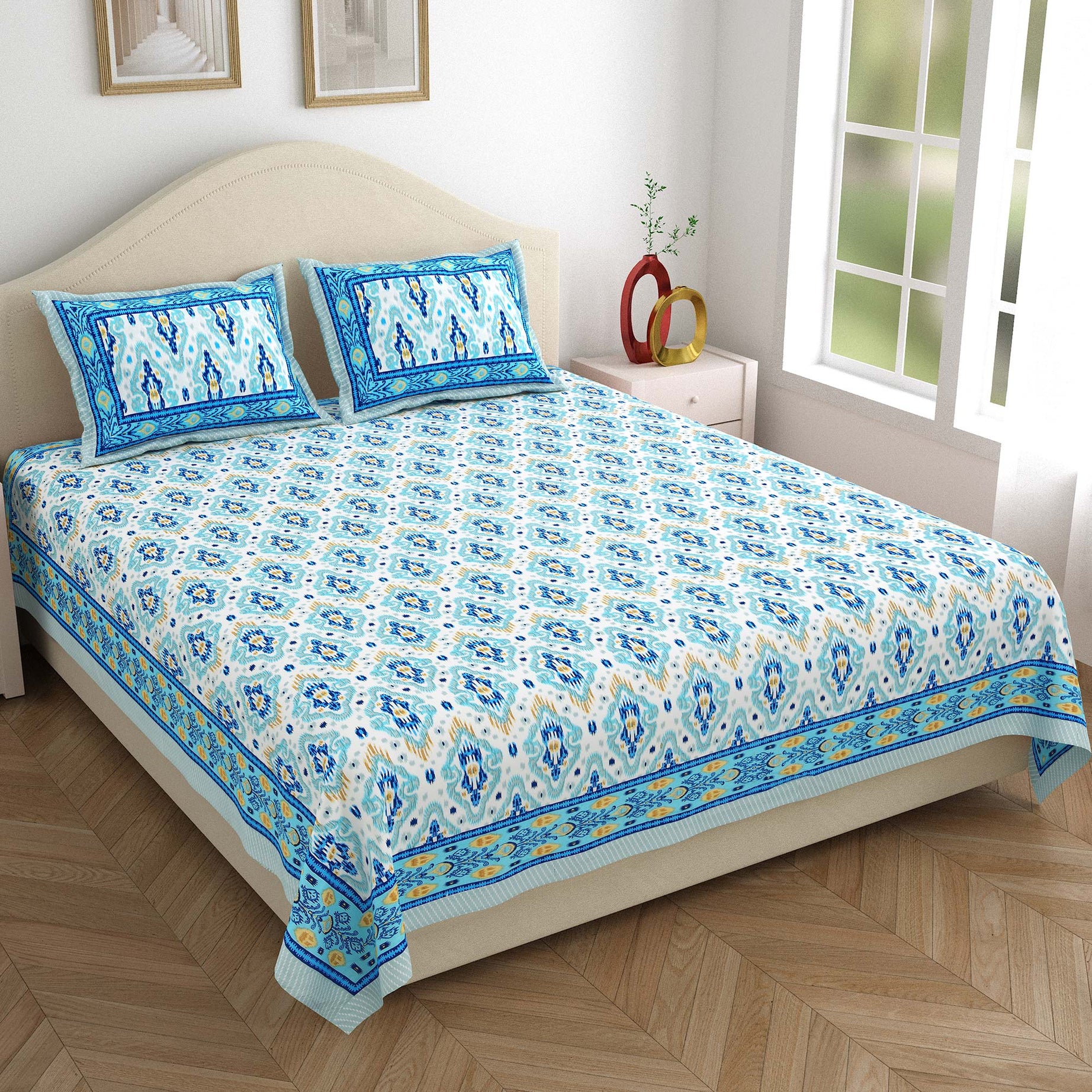 Ekkat Royale King Size Bedsheet – 100x108 Inch - Royal Blue