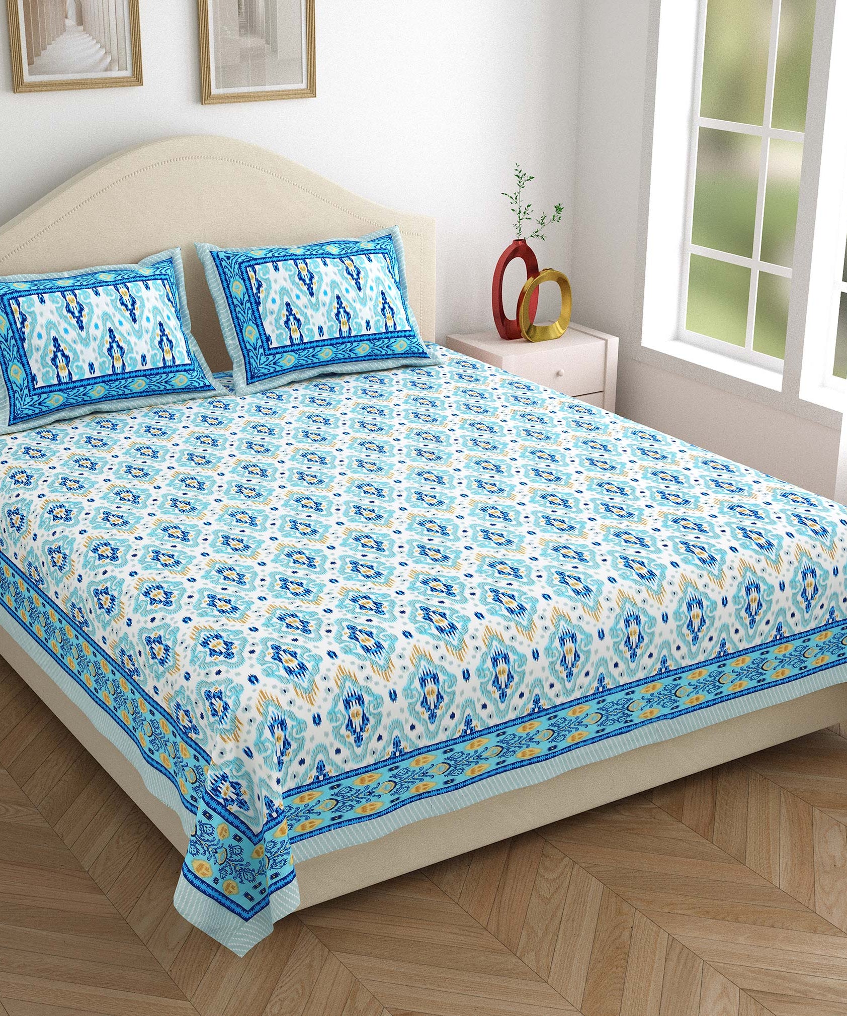 Ekkat Royale King Size Bedsheet – Royal Blue