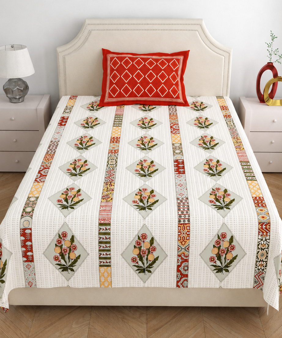 Sunrise Blossom Single Bedsheet