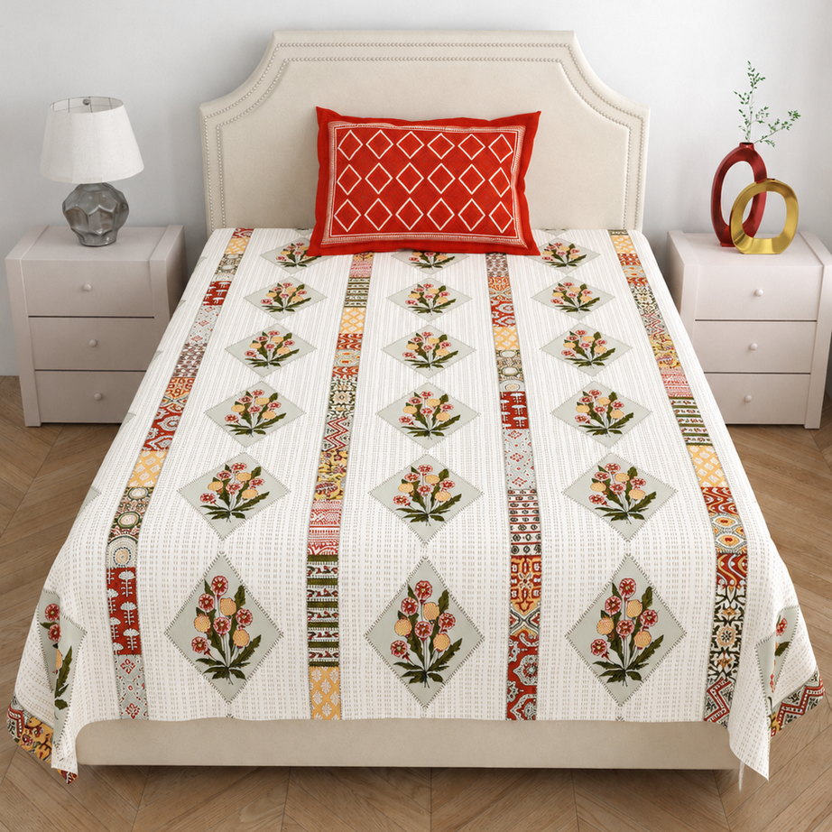 Sunrise Blossom Single Bedsheet