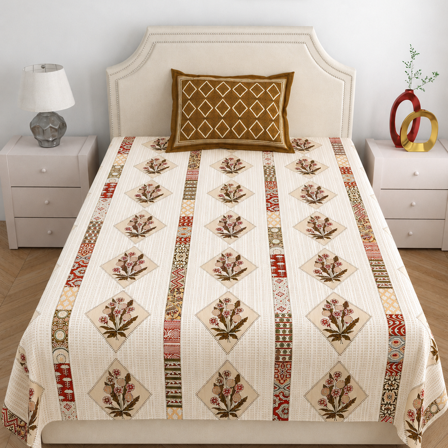 Rustic Blossom Single Bedsheet