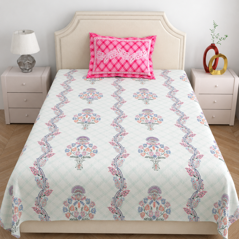 Blush Meadow Single Bedsheet