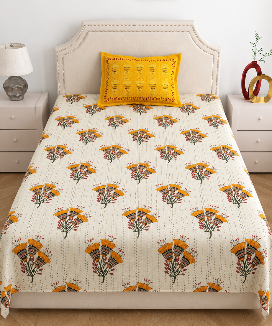 Golden Fern Single Bedsheet