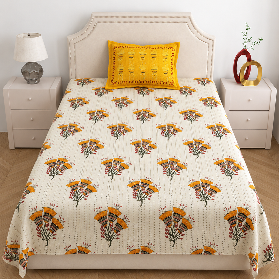 Golden Fern Single Bedsheet