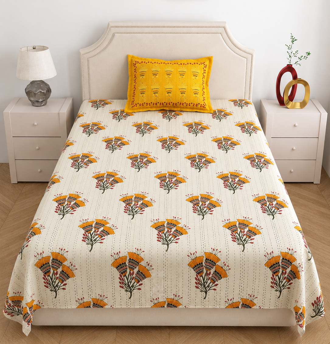 Golden Fern Single Bedsheet