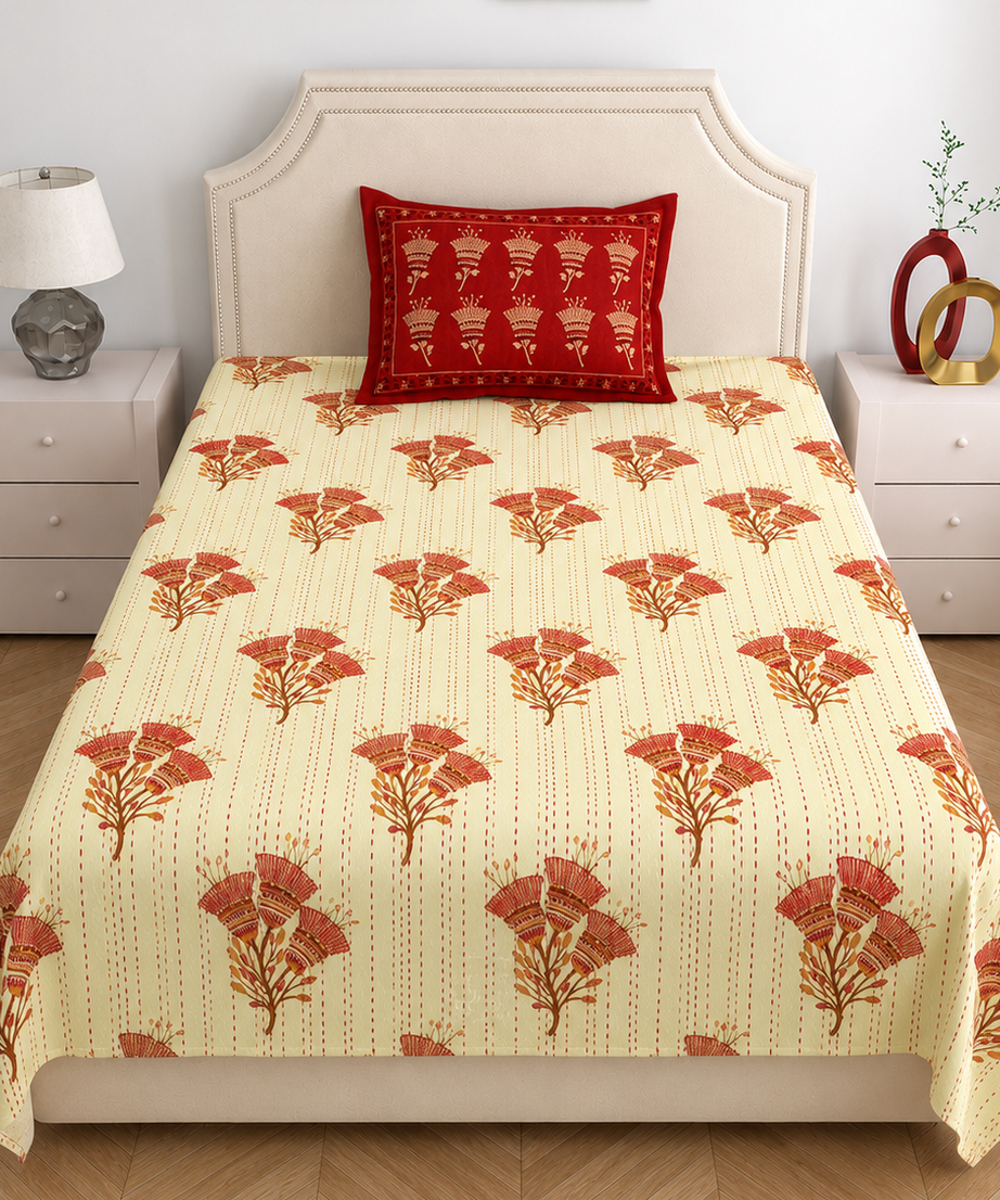 Crimson Fern Single Bedsheet
