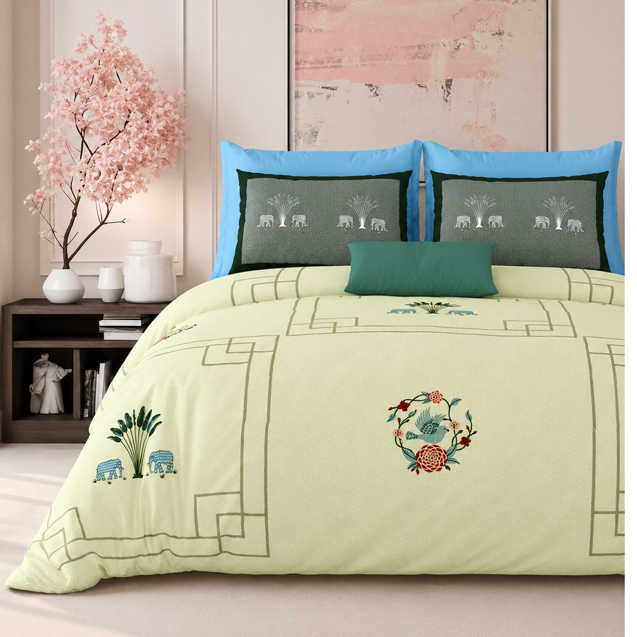 Heritage Garden King Size Bedsheet – 108x108 Inch
