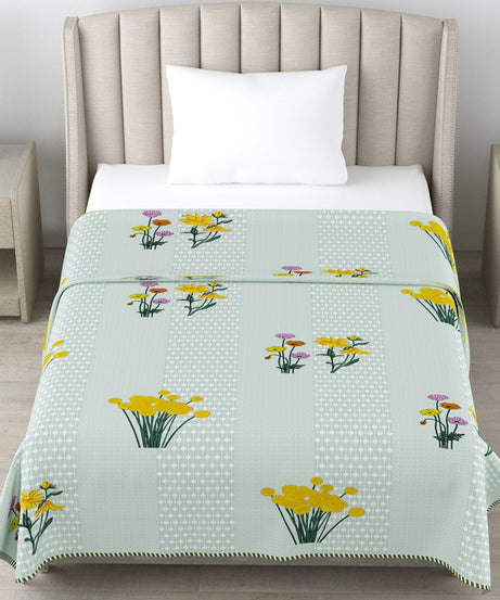 Floral Cotton Dohar Pack of 2 | 3 Layer Single Dohar