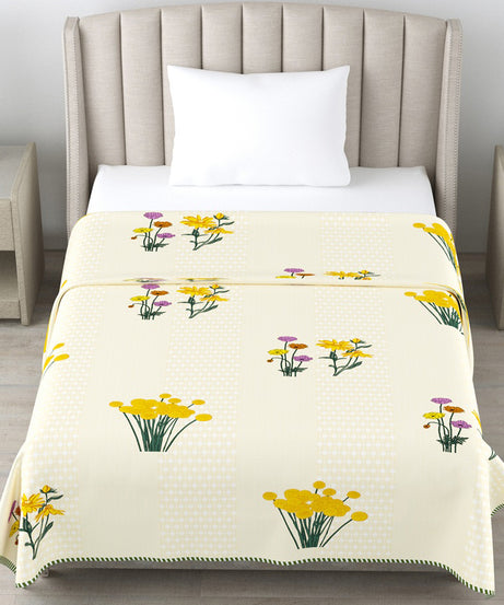 Floral Cotton Dohar Pack of 2 | 3 Layer Single Dohar