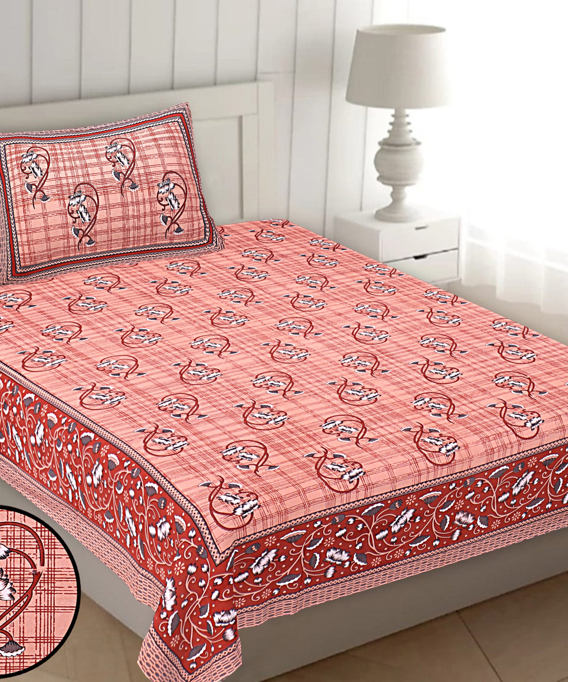Classic Floral Vine Single Bedsheet