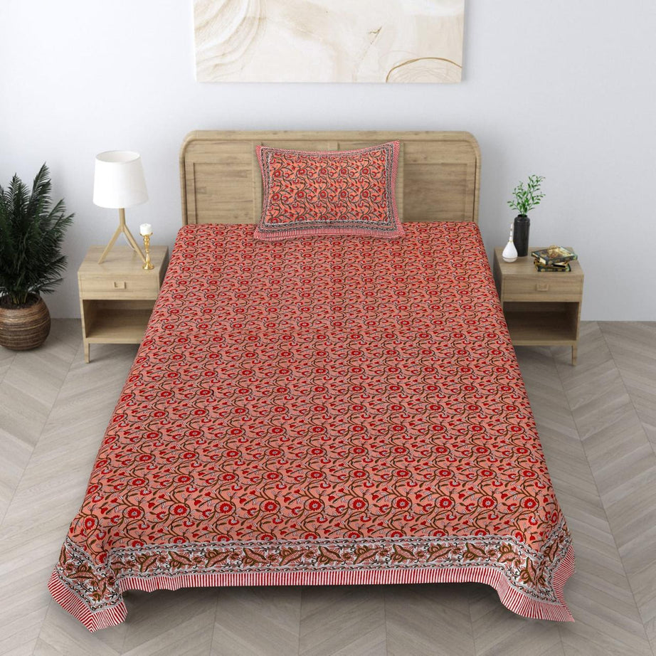 Dream Single Bedsheet 63x90 – Elegant Floral