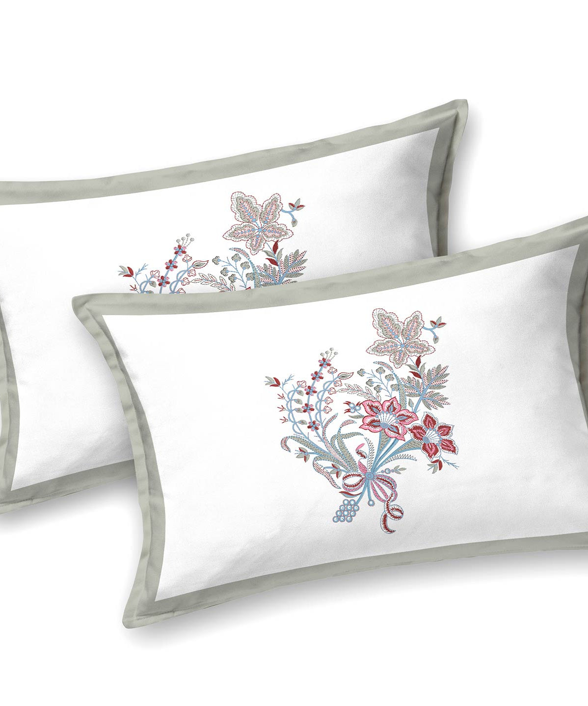 Elegant Floral Border Print King Size Bedsheet